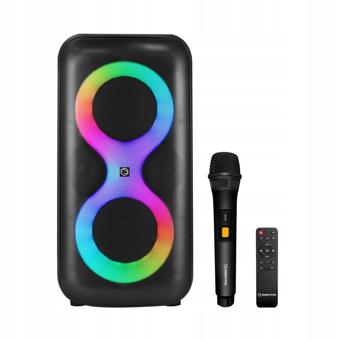 Портативна Bluetooth-колонка для караоке Manta ERIS X-Bass 100 Вт, з мікрофоном та пультом керування