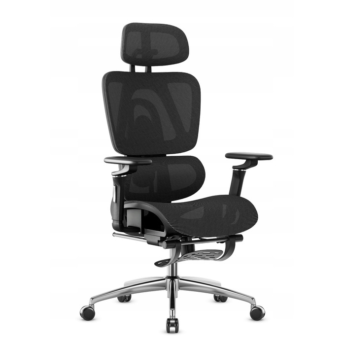 Ергономічне офісне крісло з підножкою MarkAdler Expert 7.9 Black, до 150 кг