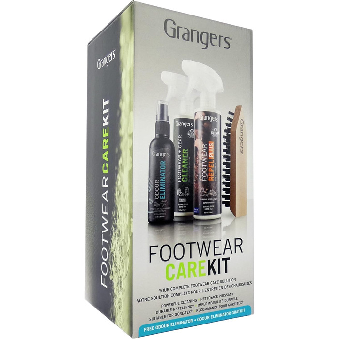 Granger's Unisex Sports Shoe and Sneaker Footwear Care Kit, Black