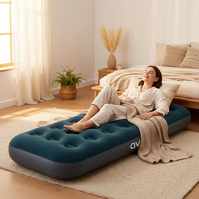 Надувна матрац-ліжко AVENLI для кемпінгу та дому (191x73x22 см) з вбудованим насосом, для 1 особи