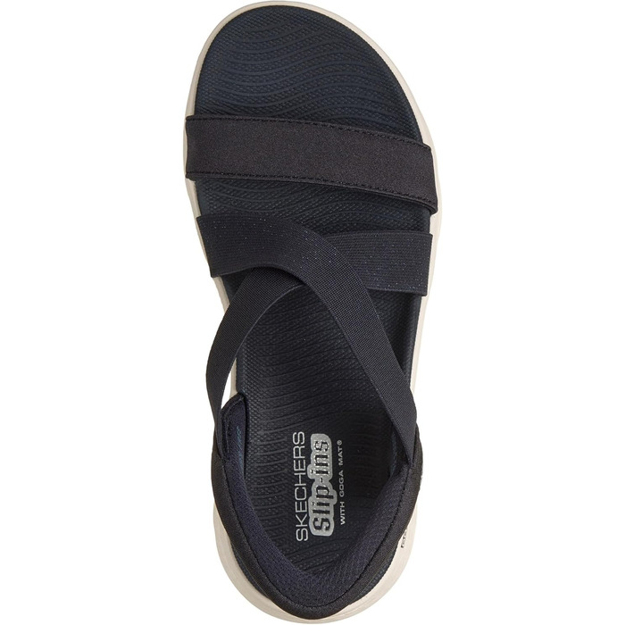 Сандалі Skechers Go Walk Flex Glimmer Up Slip-ins (41 EU, темно-сині) - зручні жіночі сандалі для ходьби