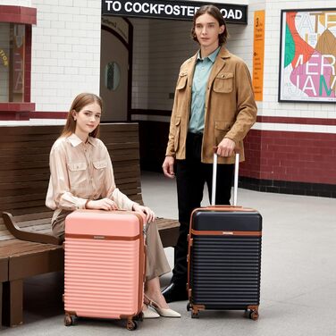 Набір валіз Joyway ABS з розширенням, 5шт, білий (рожевий), з TSA-замком та 4 колесами