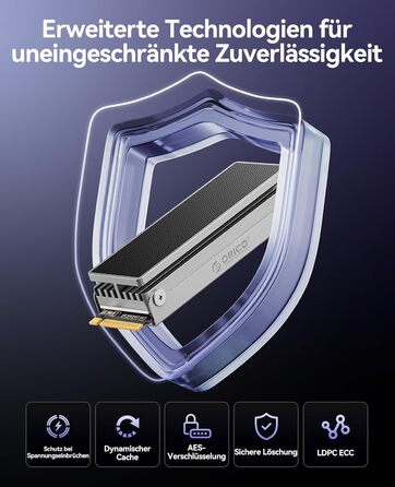 SSD Orico IG740PRO 4TB PCIe 4.0 NVMe M.2 - Швидкість до 7100 МБ/с, 3D NAND TLC, з радіатором для ПК, ноутбука та PS5