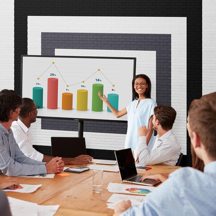 Акустичні панелі TONOR під цеглу самоклеючі, 18 шт. (30x30x0,9 см), звукопоглинаючі панелі для шумоізоляції та декору стін, темно-сірі