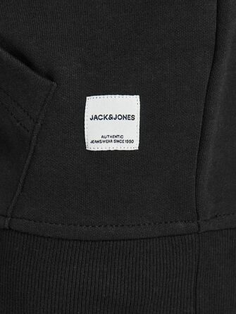 Чоловіча толстовка-худі Jack & Jones JJ Basic Logo Sweat Hood Noos чорна