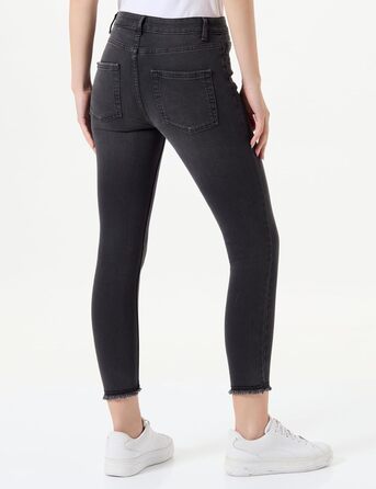 Джинси скінні ONLY ONLBLUSH Wash Black, середньої посадки, 7/8 довжини (L/32L)