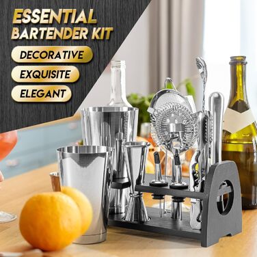 Stainless Steel Boston Shaker Set - Cocktail Shaker Set for Home Bar, Parties & Professional Mixology