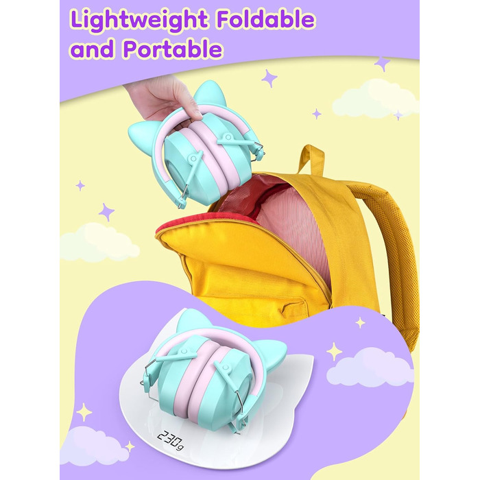 Навушники захисні дитячі Dr.meter SNR 32dB, зелені - для аутистів, концертів, авіашоу