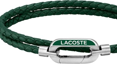 Браслет шкіряний чоловічий Lacoste STARBOARD зелений (синій, коричневий) - оригінал