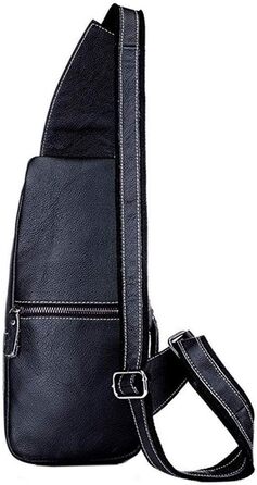 Чорна спортивна сумка через плече/на груди з нейлону для чоловіків та жінок. Ідеально підходить для подорожей, школи, роботи, велоспорту, кемпінгу та активного відпочинку.