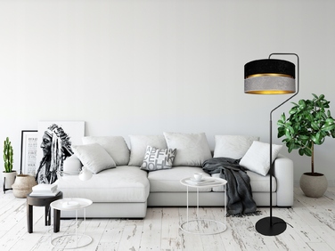 Підлогова лампа Glimex MODERN E27 60 Вт, чорний, сірий, жовтий