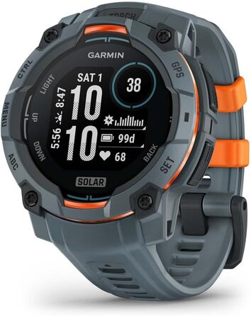 Годинник Garmin Instinct 3 Solar 45 мм - сонячна зарядка, 45 мм, один розмір