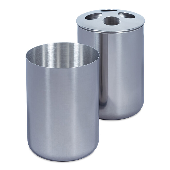 Relaxdays 5-piece Bathroom Set Stainless Steel