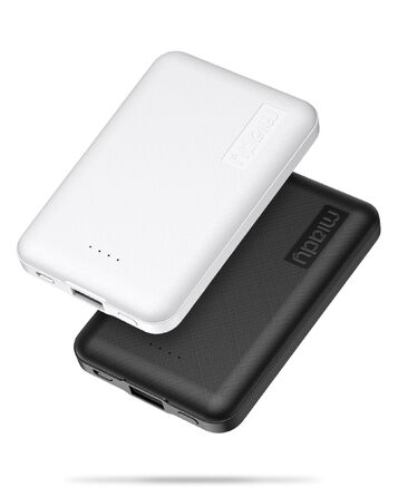 Міні-павербанк Miady 5000mAh 18.5W з USB-C портом для iPhone, Samsung, iPad, чорно-білий