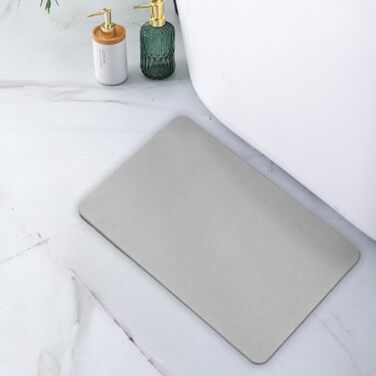 Діатомітовий килимок для ванної Pure 4Home Kieselgur, швидкосохнучий та антибактеріальний, протиковзкий, сірий, 45 x 35 см