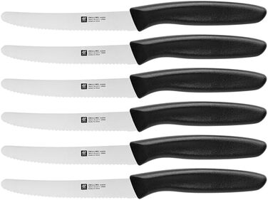 Набір кухонних ножів ZWILLING Twin Grip, 6 шт., 12 см, нержавіюча сталь, пластикові ручки, чорний