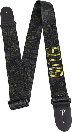 Гітарний ремінь Perri's Leather Poly Pro Hootenanny, 58 дюймів, чорний