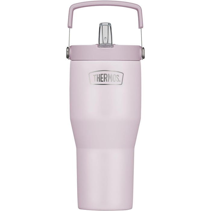 Термос REFRESHING SERIES з подвійними стінками, 850 мл, з трубочкою та ручкою (Лаванда Матова)