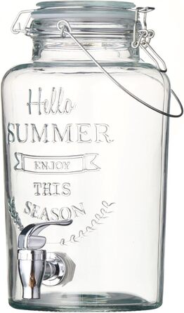 Диспенсер для напоїв з краном Point-Virgule Hello Summer, 3 л, прозорий, аксесуари для бару