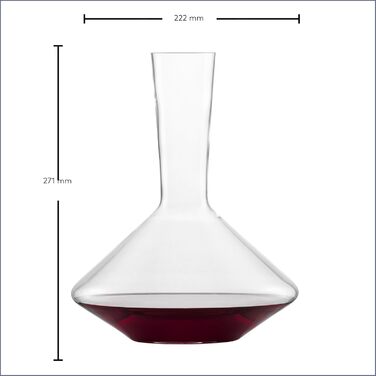 Декантер для червоного вина Zwiesel Glas Pure, 1 шт, елегантний графин з технологією Drop Protect, кришталеве скло Tritan®, вироблено в Німеччині