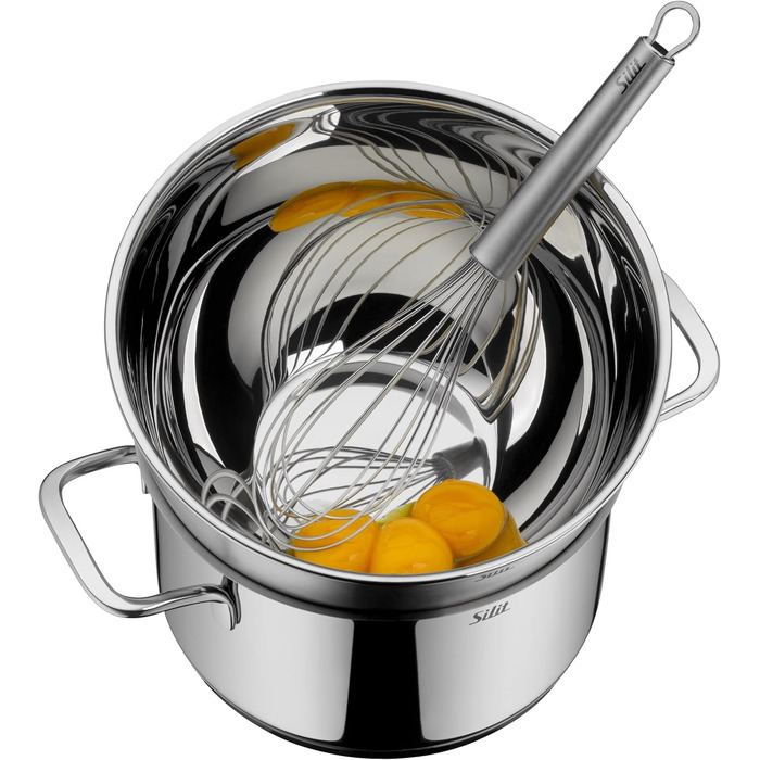 Silit 3-Piece Kitchen Bowl Set, Stainless Steel, Multifunctional as Mixing Bowl, Salad Bowl, Serving Bowl, Nesting