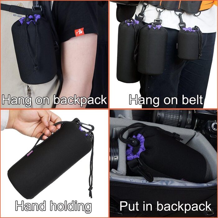 Водонепроникний захисний чохол для об'єктива CADeN: 4 розміри, неопрен, Canon, Nikon, Sony, Pentax, Tamron, Sigma