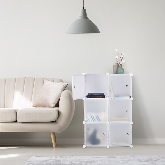 Relaxdays 6-Door Storage System