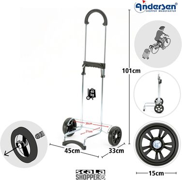 Сумка-візок для покупок ANDERSEN Scala Shopper Hera, чорна