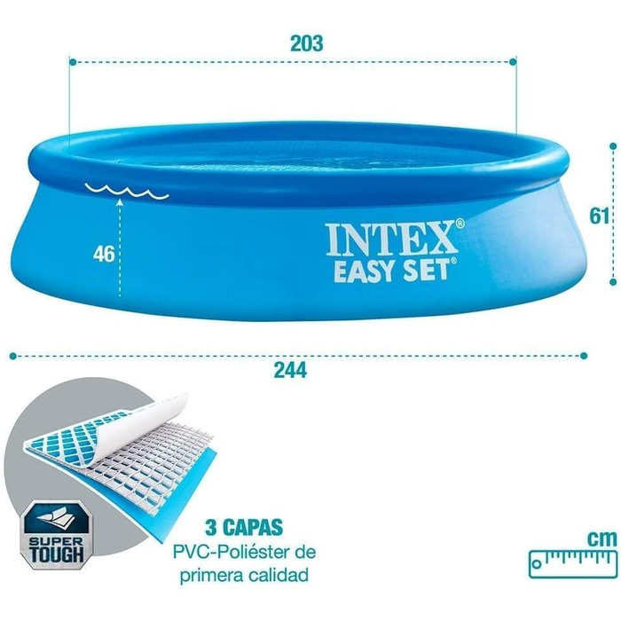 Intex 1942 L Inflatable Pool (244 x 61 cm)