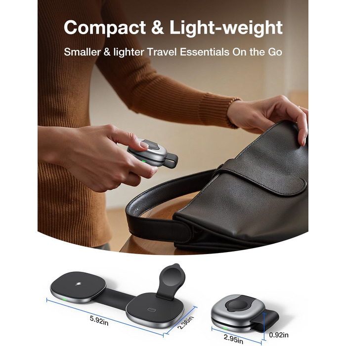 Бездротова зарядка 3-в-1 з MagSafe: для iPhone, Apple Watch, AirPods (20W)