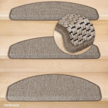 Kettelservice-Metzker® Step Mats Gothenburg Half-Round in 8 Current Colors (15 Pieces Anthracite)