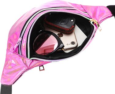 Стильна поясна сумка-фенні-пак AYNKH з трьома відділеннями, водонепроникна, унісекс (ясний рожевий)