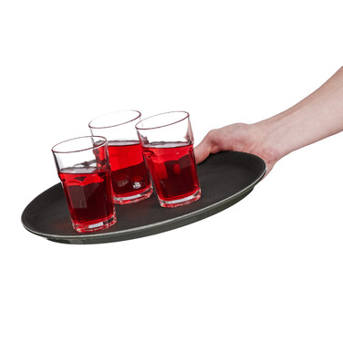 Relaxdays 10-Piece Serving Tray Set, Ø 35 cm