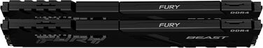 Kingston FURY Beast 32GB (2x16GB) DDR4 3600MHz CL18 Комп'єкт оперативної пам'яті для ПК