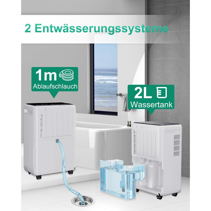 Електричний осушувач повітря Homtronics, 3 режими роботи, білий