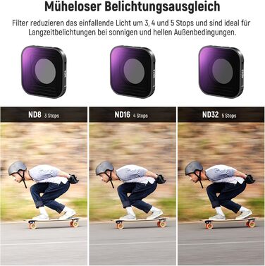 Фільтри NEEWER CPL ND для GoPro Hero 13, 12, 11, 10, 9 - комплект 6 шт. (CPL, ND8, ND16, ND32, ND64, ND1000)