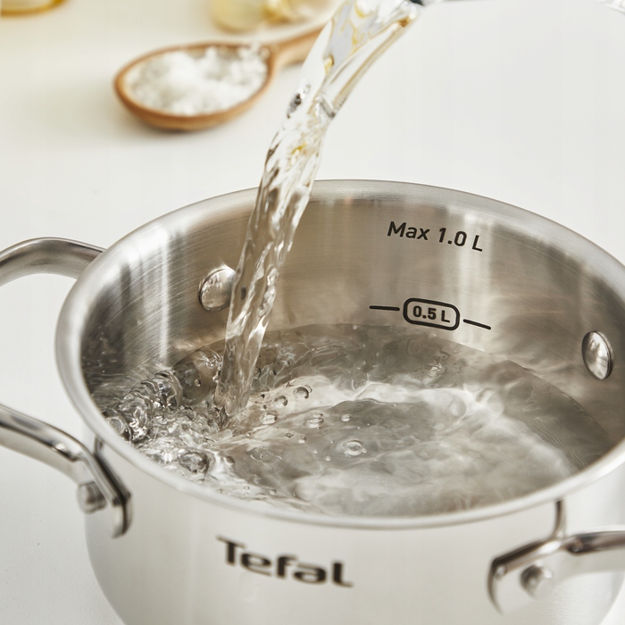 Каструля з кришкою TEFAL Minis H8743155, 14 см, нержавіюча сталь, для індукційних плит