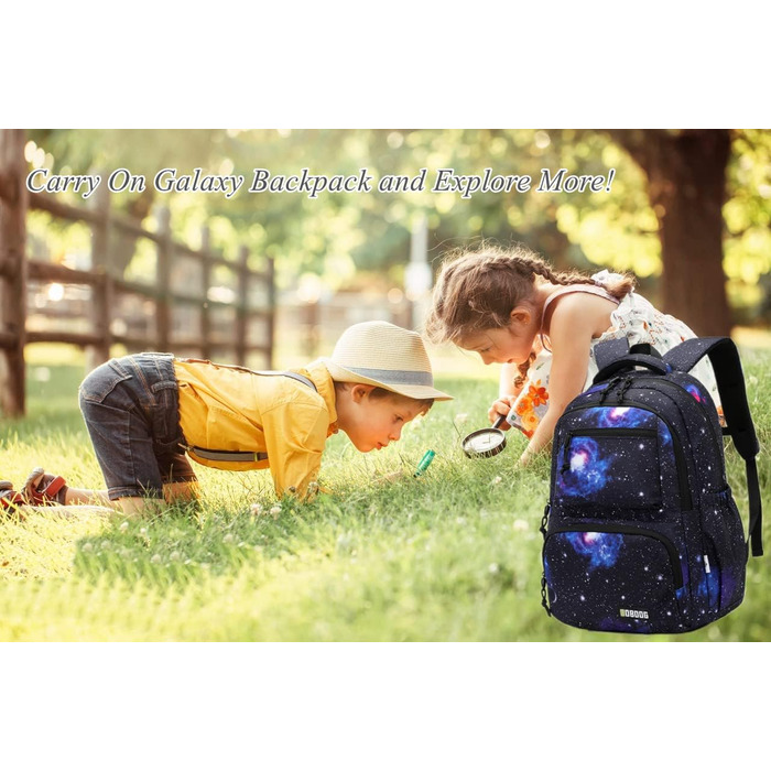 Шкільний рюкзак для хлопчиків Galaxy Print A-блакитний