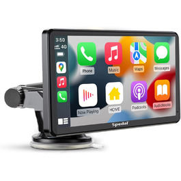 Бездротовий автомобільний мультимедійний центр Spedal NaviCam 796W з Apple CarPlay, Android Auto, зовнішньою камерою, Bluetooth, Wi-Fi, AirPlay, AUX та FM-трансмітером
