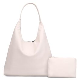 Сумка жіноча GSenhui Hobo Bag бежева: велика шопер-баг з м'якої шкіри для роботи, навчання та покупок