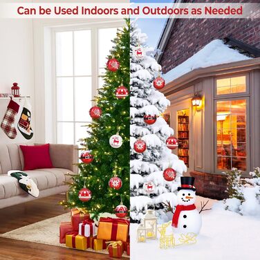 Набір прикрас на ялинку: 30 пластикових кулі діаметром 6 см (червоні та білі)