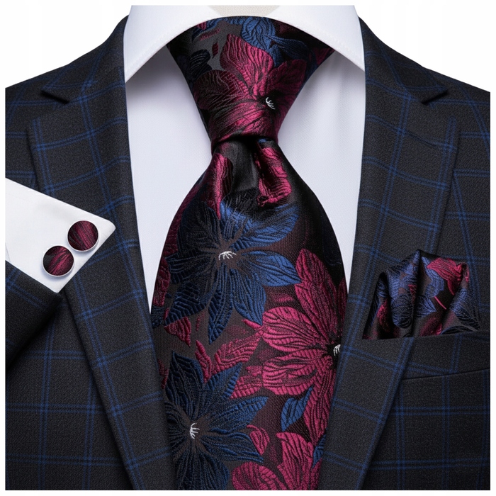 Широка червона краватка Luvu