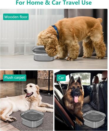 Миска для собак PETTOM 2L, проти проливання, чорна