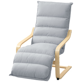 HOMCOM Lounger Chair with Adjustable Footrest, Velvet-Look for Living Room Rocking Chair with Armrests, Recliner, Reading Chair Light Grey | Aosom