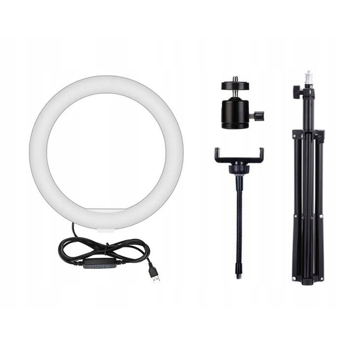 Кільцева LED-лампа 80 Вт + штатив 160 см та тримач для телефону