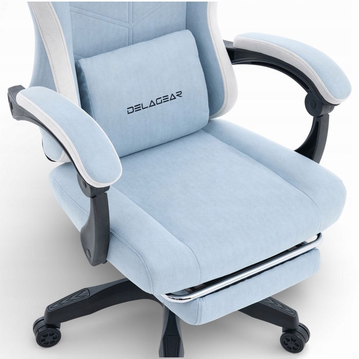 Ігрове крісло Delagear G 325, синій колір, тканинна оббивка