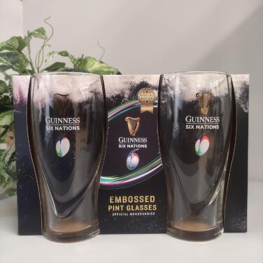 Набір з двох склянок Guinness Six Nations, 500 мл