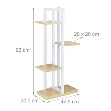 Relaxdays Metal Flower Shelf