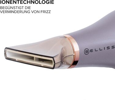 Професійний фен Bellissima Ceramic&Argan Oil з керамічним покриттям та олією аргану, 2300 Вт, іонізація, холодний обдув, 3 режими, 2 насадки, дифузор