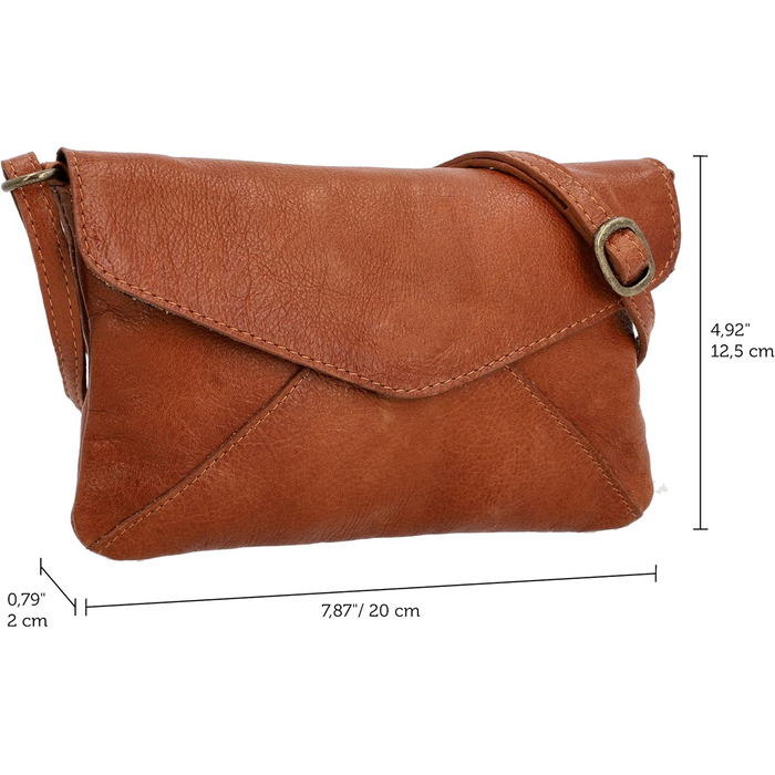 Сумка Gusti Leder Karisma Vintage – шкіряна сумка-листоноша коричневого кольору з магнітним закриттям та регульованим ремінцем